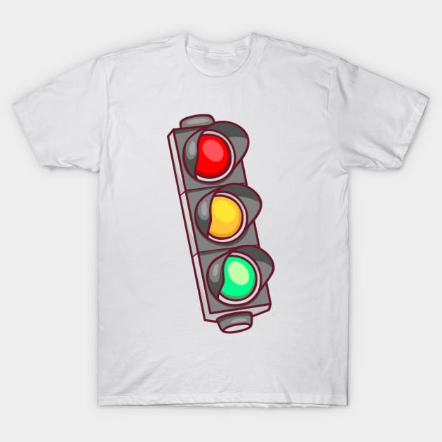 Elegant Traffic Light T-Shirt by Islanr